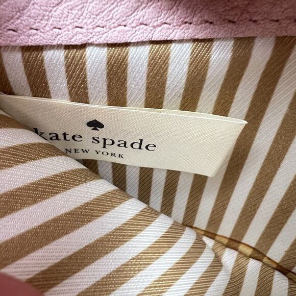 KATE SPADE Bifold Wallet Cobble Hill Blush Pink Pebbled Leather Clutch Preppy - Picture 5 of 9